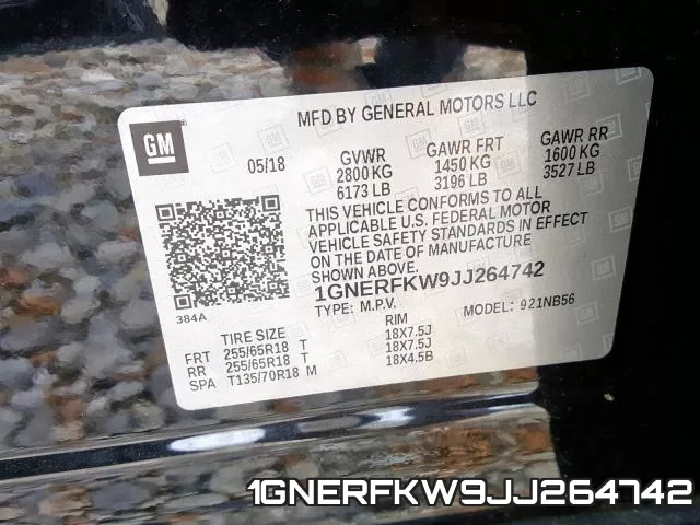 1GNERFKW9JJ264742 фото 2