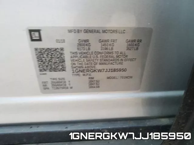 1GNERGKW7JJ185950 фото 2