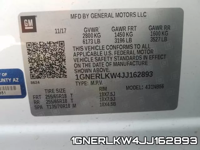 1GNERLKW4JJ162893 фото 2