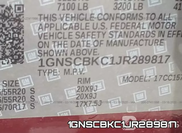 1GNSCBKC1JR289817 фото 10