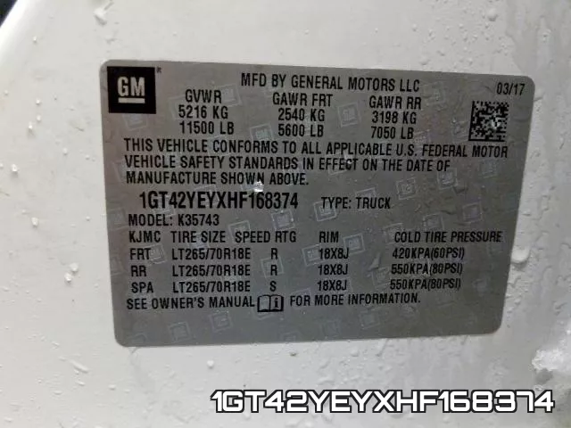 1GT42YEYXHF168374 фото 2