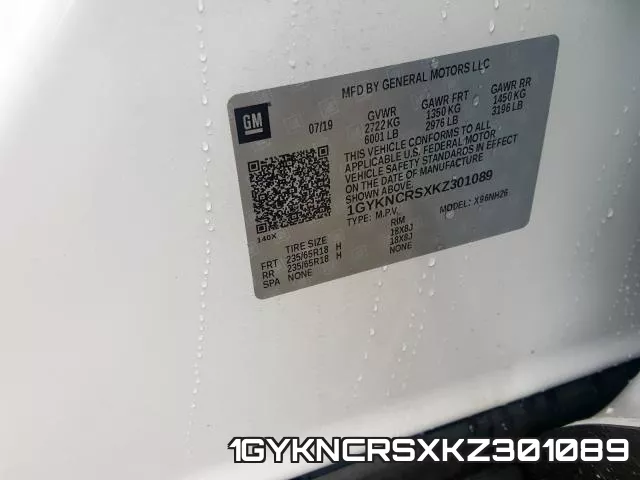1GYKNCRSXKZ301089 фото 2