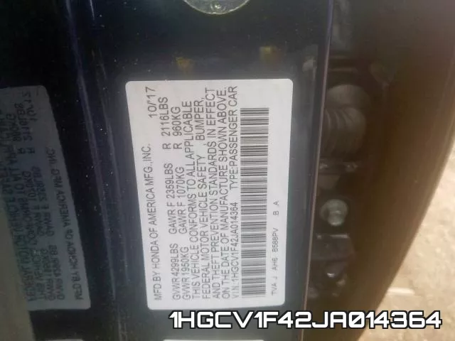 1HGCV1F42JA014364 фото 2