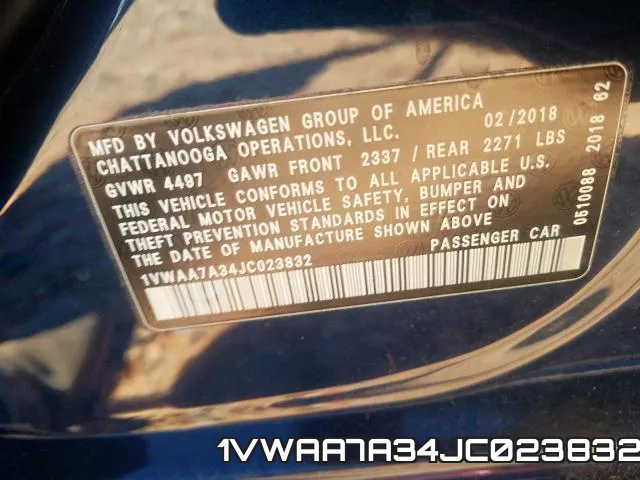 1VWAA7A34JC023832 фото 2