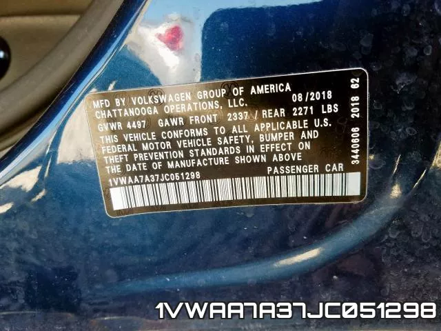 1VWAA7A37JC051298 фото 2