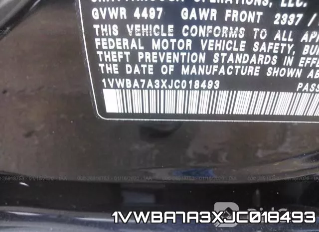1VWBA7A3XJC018493 фото 10