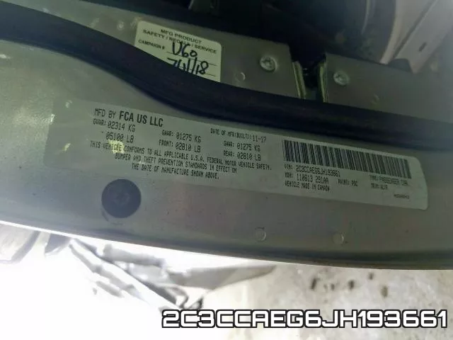 2C3CCAEG6JH193661 фото 2