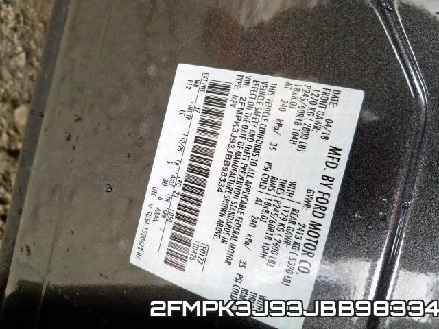 2FMPK3J93JBB98334 фото 2