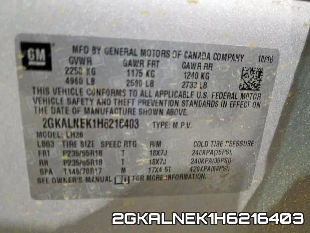 2GKALNEK1H6216403 фото 2