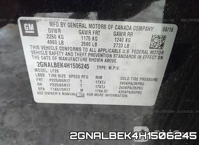 2GNALBEK4H1506245 фото 10