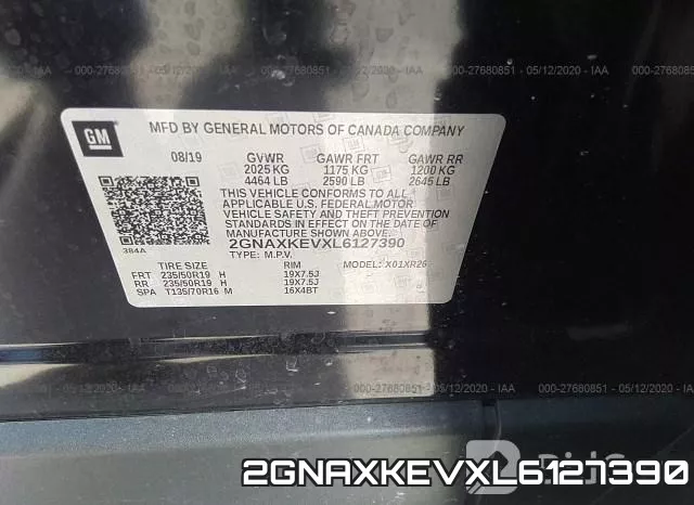 2GNAXKEVXL6127390 фото 10