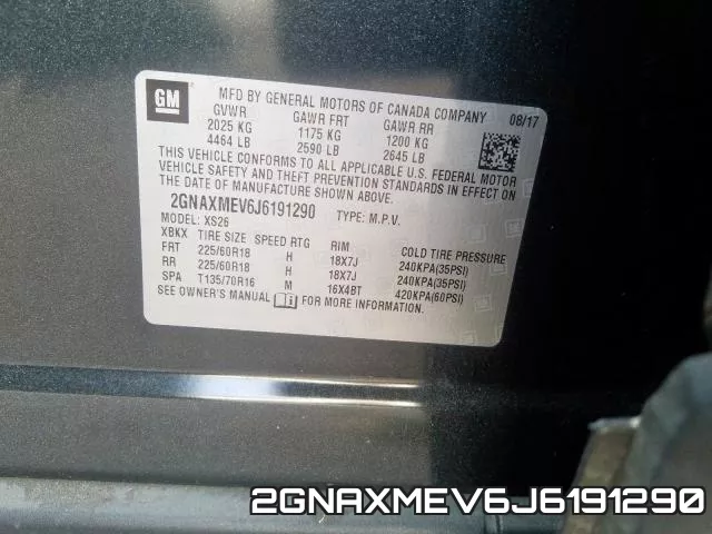 2GNAXMEV6J6191290 фото 2