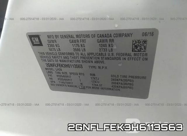 2GNFLFEK3H6113563 фото 10