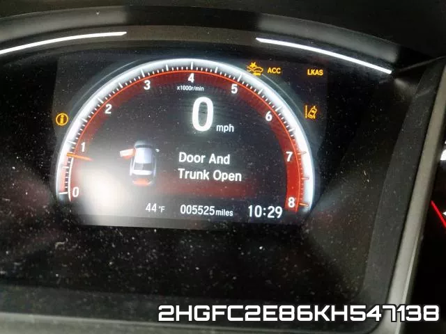 2HGFC2E86KH547138 фото 9