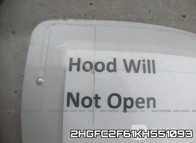 2HGFC2F61KH551093 фото 2