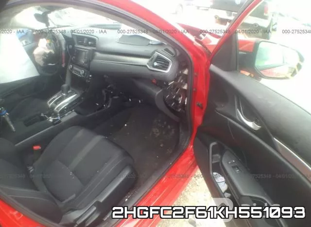 2HGFC2F61KH551093 фото 6