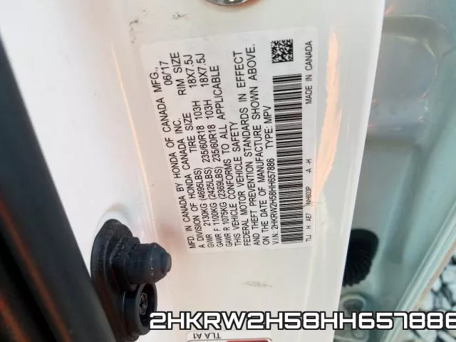 2HKRW2H58HH657886 фото 2