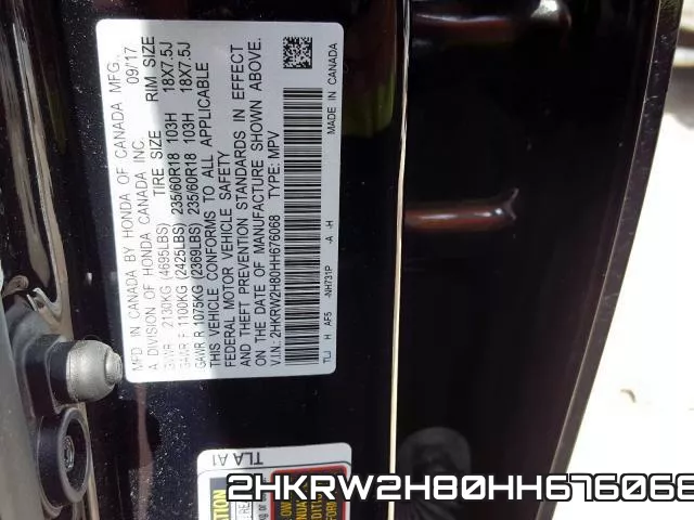 2HKRW2H80HH676068 фото 2