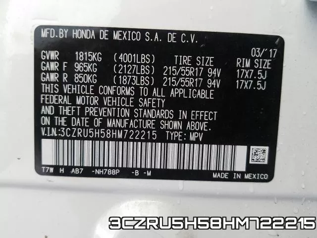 3CZRU5H58HM722215 фото 2