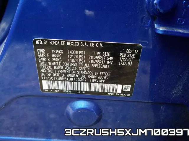 3CZRU5H5XJM700397 фото 2