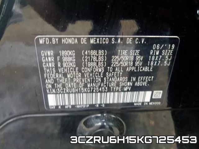 3CZRU6H15KG725453 фото 2