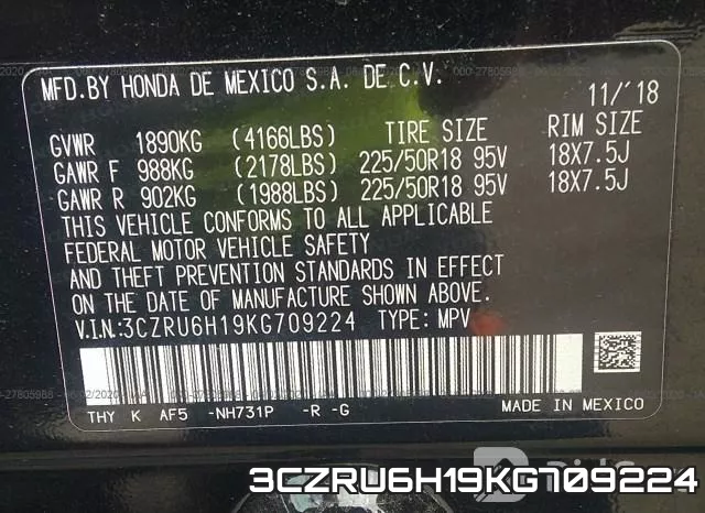 3CZRU6H19KG709224 фото 10