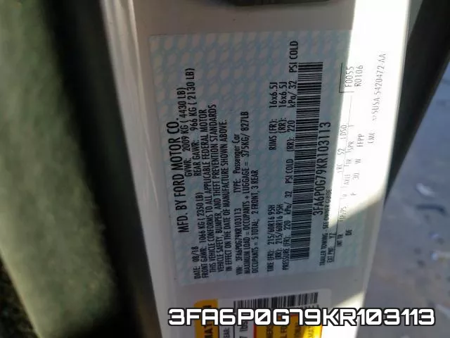 3FA6P0G79KR103113 фото 2