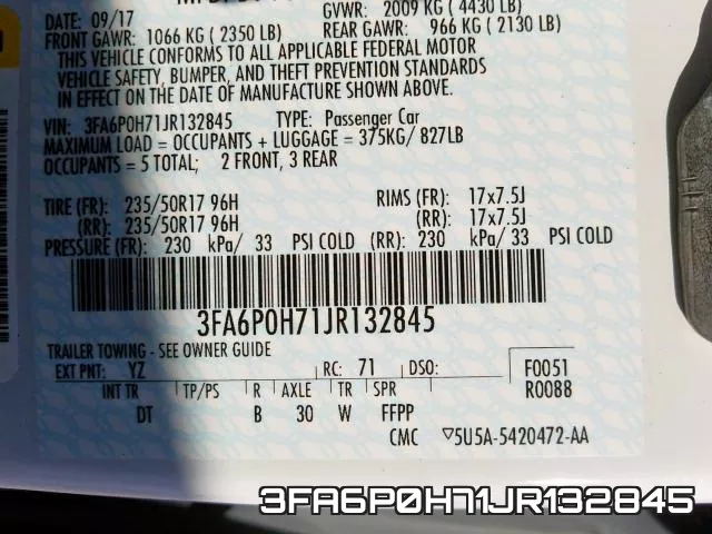3FA6P0H71JR132845 фото 2