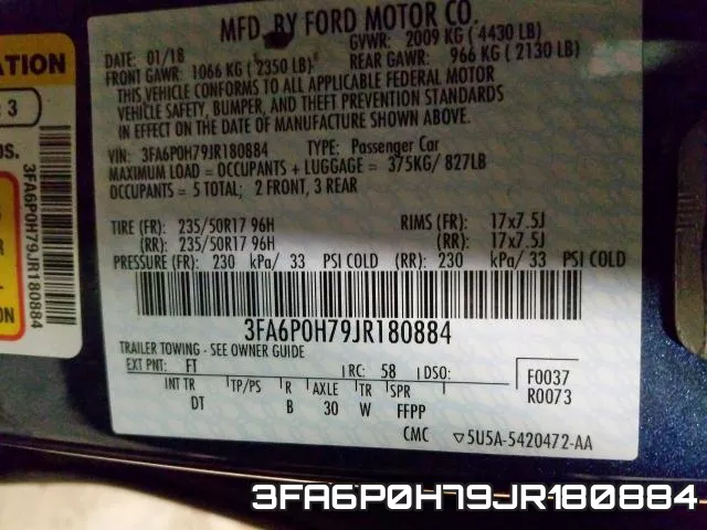 3FA6P0H79JR180884 фото 2