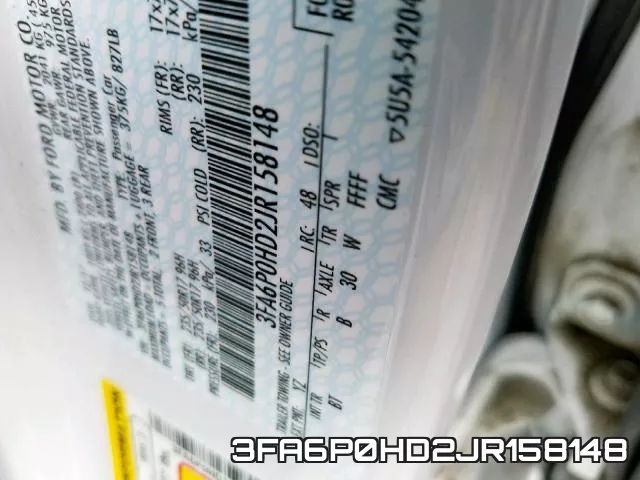 3FA6P0HD2JR158148 фото 2