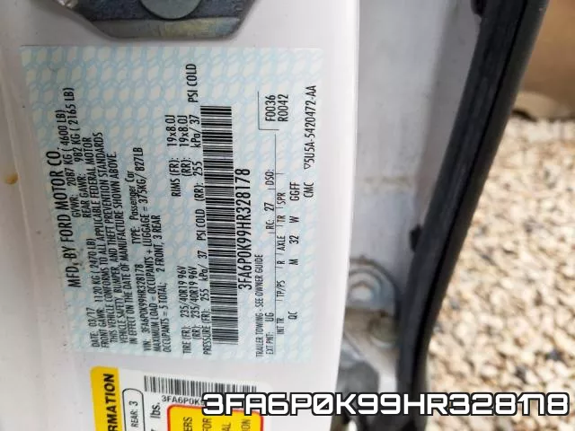 3FA6P0K99HR328178 фото 2
