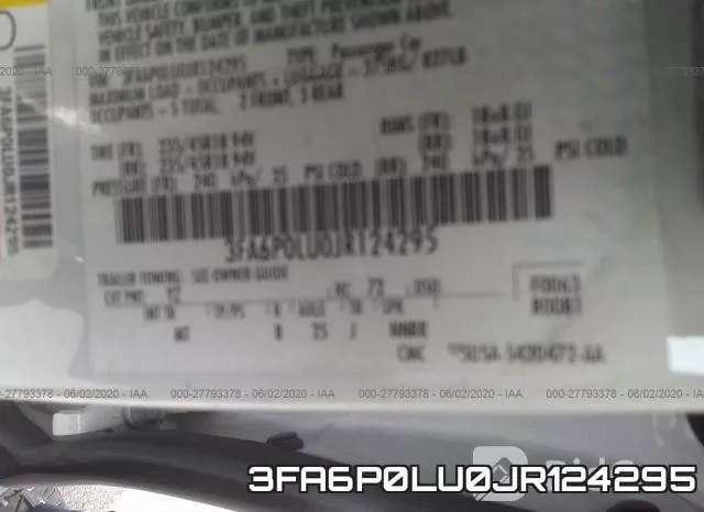 3FA6P0LU0JR124295 фото 10
