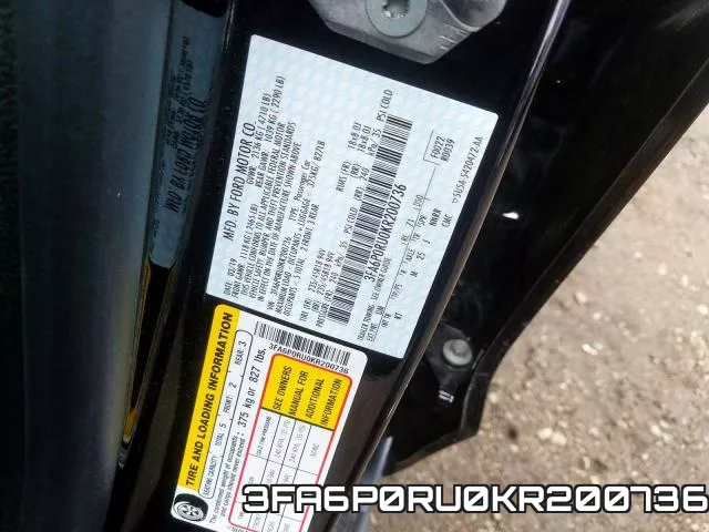 3FA6P0RU0KR200736 фото 2