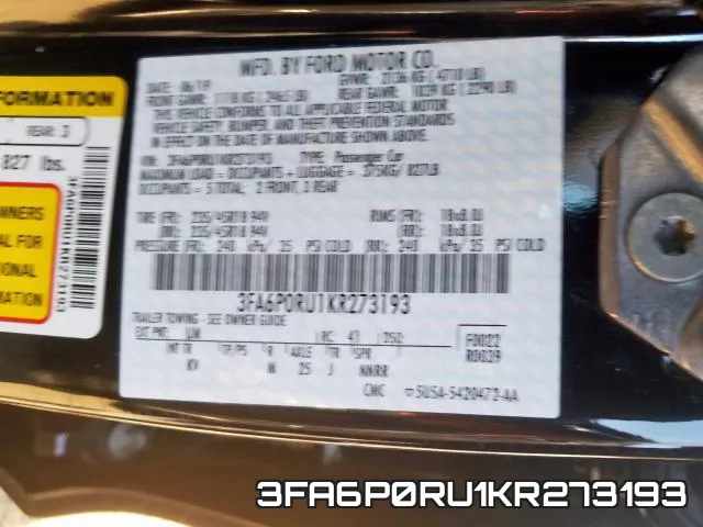3FA6P0RU1KR273193 фото 2