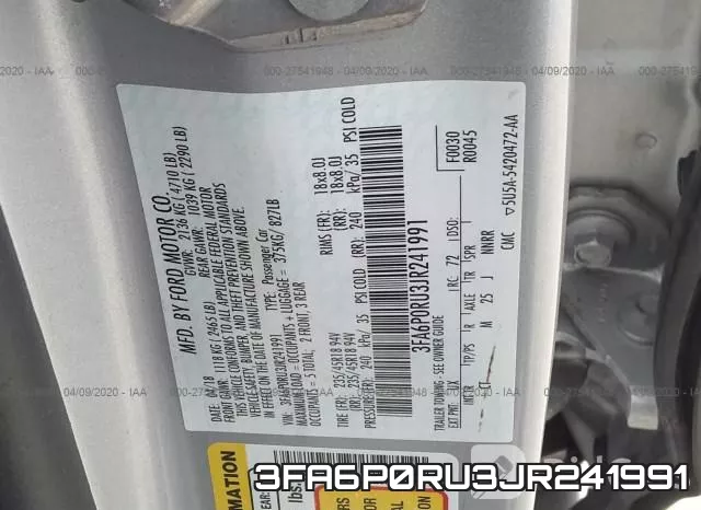 3FA6P0RU3JR241991 фото 10