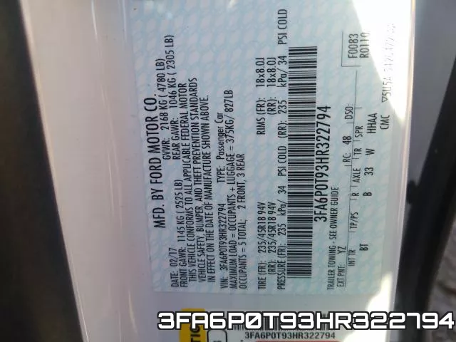 3FA6P0T93HR322794 фото 2