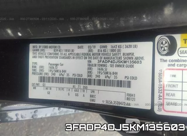 3FADP4DJ5KM135603 фото 10