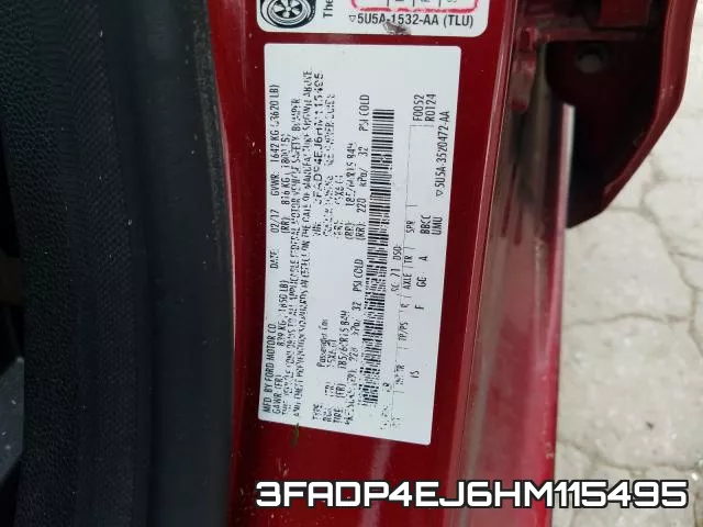 3FADP4EJ6HM115495 фото 2