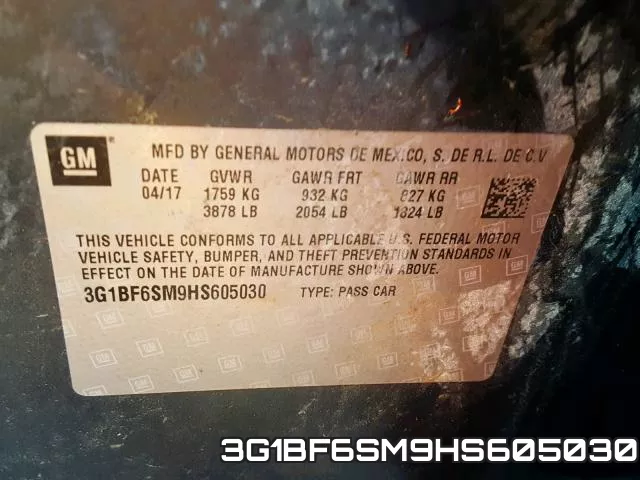 3G1BF6SM9HS605030 фото 2