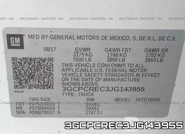 3GCPCREC3JG143955 фото 10