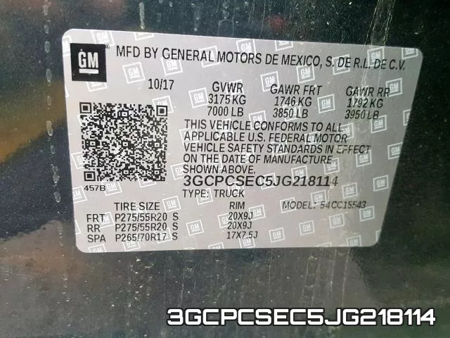 3GCPCSEC5JG218114 фото 2