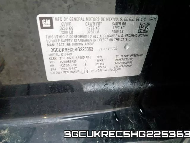3GCUKREC5HG225363 фото 2