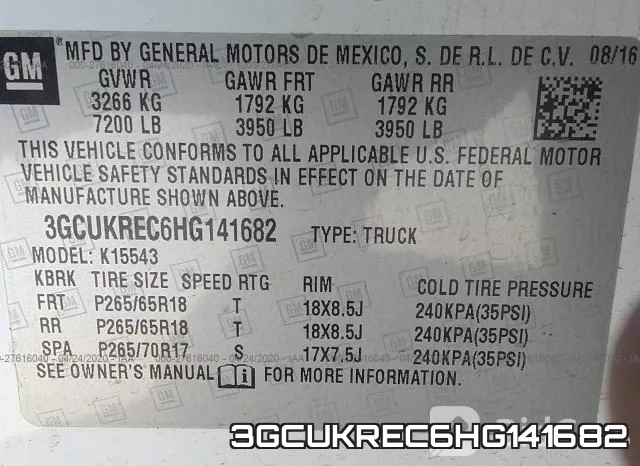 3GCUKREC6HG141682 фото 10