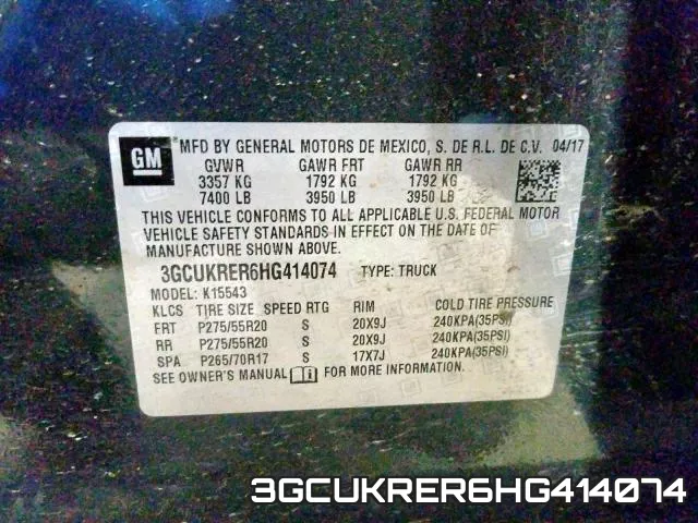 3GCUKRER6HG414074 фото 2