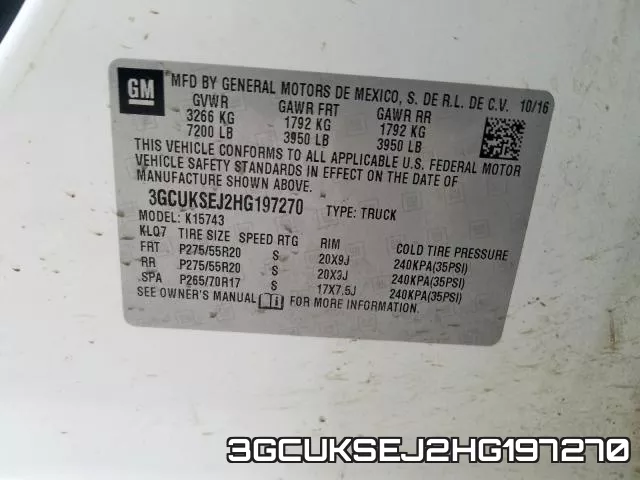 3GCUKSEJ2HG197270 фото 2