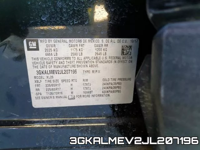3GKALMEV2JL207196 фото 2