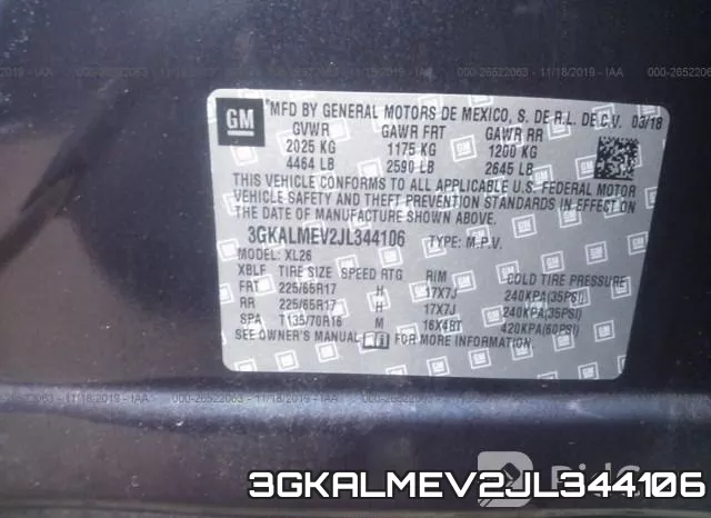 3GKALMEV2JL344106 фото 10