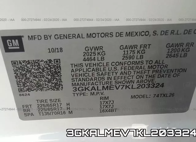 3GKALMEV7KL203324 фото 10