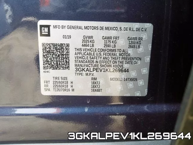 3GKALPEV1KL269644 фото 2