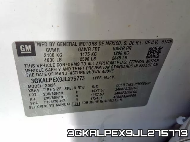 3GKALPEX9JL275773 фото 2